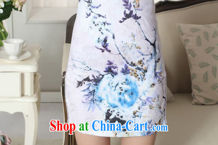 Take the new summer elegance Chinese qipao cotton clothes Chinese, for improved graphics thin Mini short cheongsam figure color 2 XL pictures, price, brand platters! Elections are good character, the national distribution, so why buy now enjoy more preferential! Health