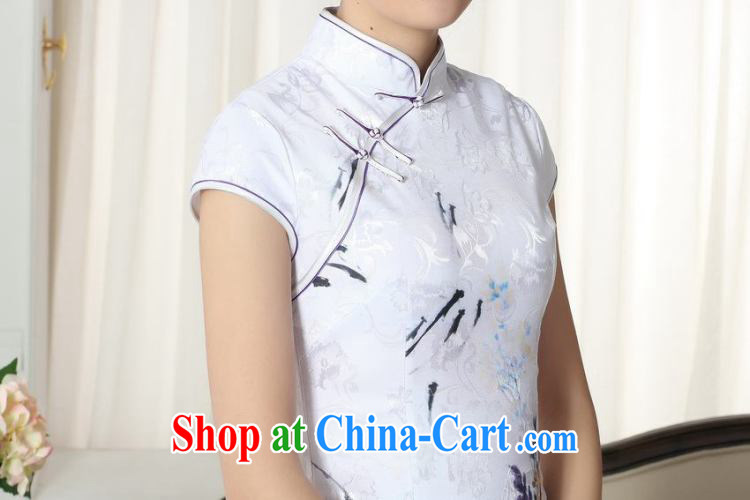 Dan smoke new summer elegance Chinese qipao cotton clothes Chinese, for improved graphics thin Mini short cheongsam as shown color 2 XL pictures, price, brand platters! Elections are good character, the national distribution, so why buy now enjoy more preferential! Health