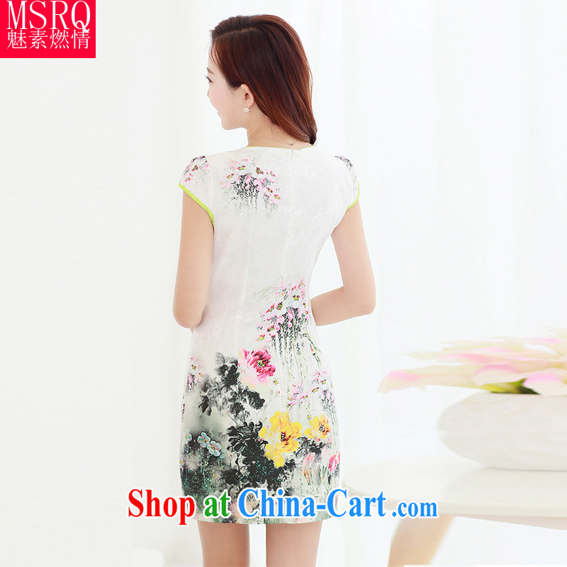 Quality of fuel and 2015 summer new Korean Beauty party for an elegant retro classic stamp duty and stylish ladies short sleeve cheongsam dress Peony 6 A 39 #T 2 XXL, director of fuel (meisuranqing), and shopping on the Internet