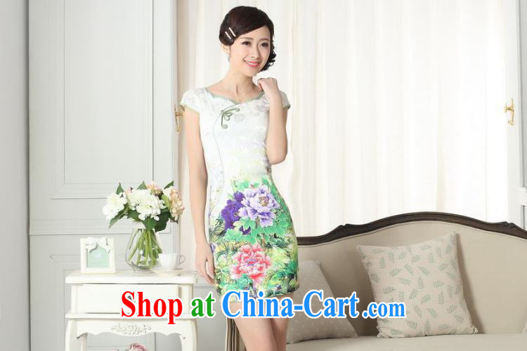 Shanghai, optimize new summer elegance Chinese qipao improved graphics thin short cheongsam picture color L pictures, price, brand platters! Elections are good character, the national distribution, so why buy now enjoy more preferential! Health