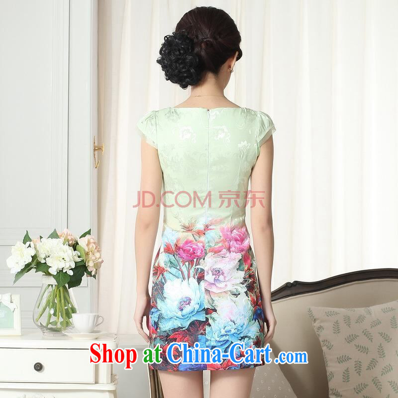 Shanghai, optimize new summer elegance short cheongsam with improved graphics thin short cheongsam picture color 2 XL, Shanghai, optimize, and shopping on the Internet