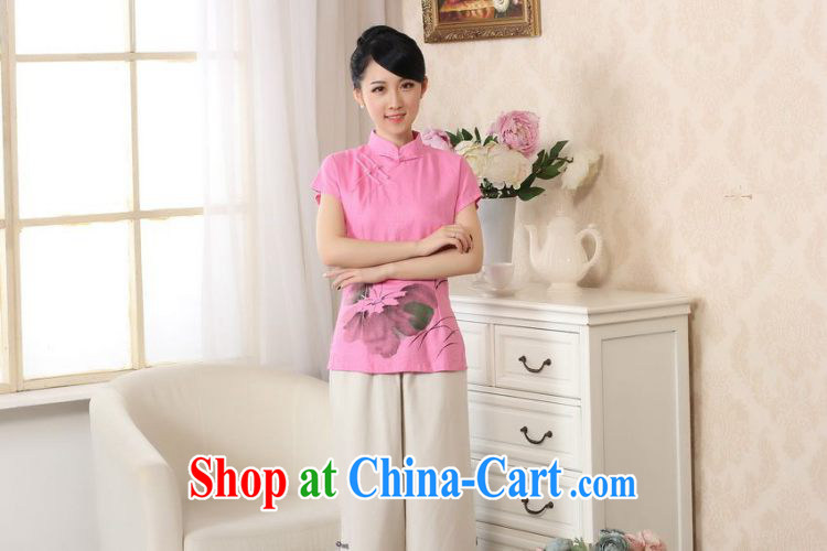 Uh, Ms. JOSEPH Tang Women's clothes summer T-shirt, cotton for the hand-painted Chinese Han-female improved Tang - A XXL sky pictures, price, brand platters! Elections are good character, the national distribution, so why buy now enjoy more preferential! Health