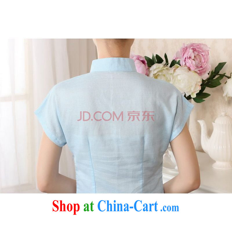 Uh, Ms. JOSEPH Tang Women's clothes summer T-shirt, cotton for the hand-painted Chinese Han-female improved Tang - A XXL sky, Joseph cotton, shopping on the Internet
