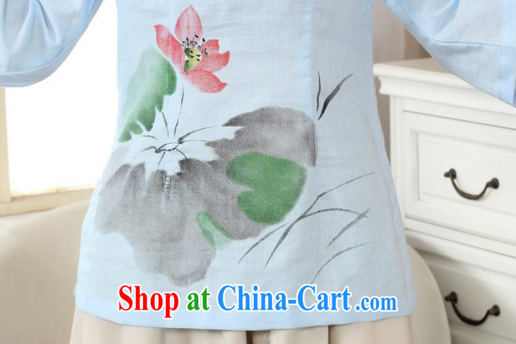 Uh, Ms. JOSEPH Tang Women's clothes summer T-shirt, cotton for the hand-painted Chinese Han-female improved Tang replace cuff in white XXL pictures, price, brand platters! Elections are good character, the national distribution, so why buy now enjoy more preferential! Health