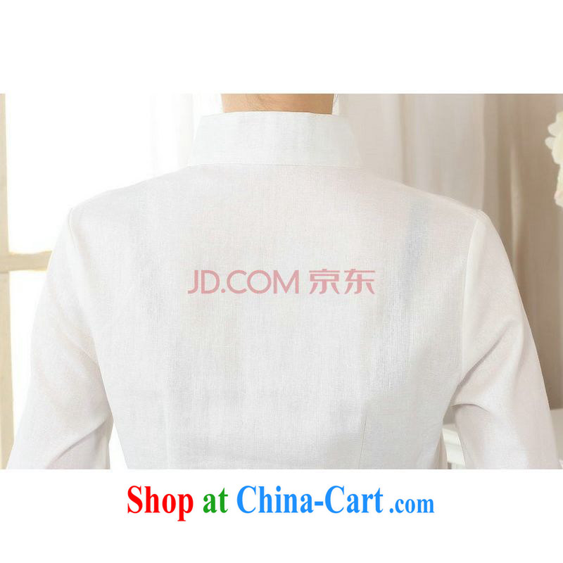 Uh, Ms. JOSEPH Tang Women's clothes summer T-shirt, cotton for the hand-painted Chinese Han-female improved Chinese cuff in white XXL, Joseph cotton, shopping on the Internet