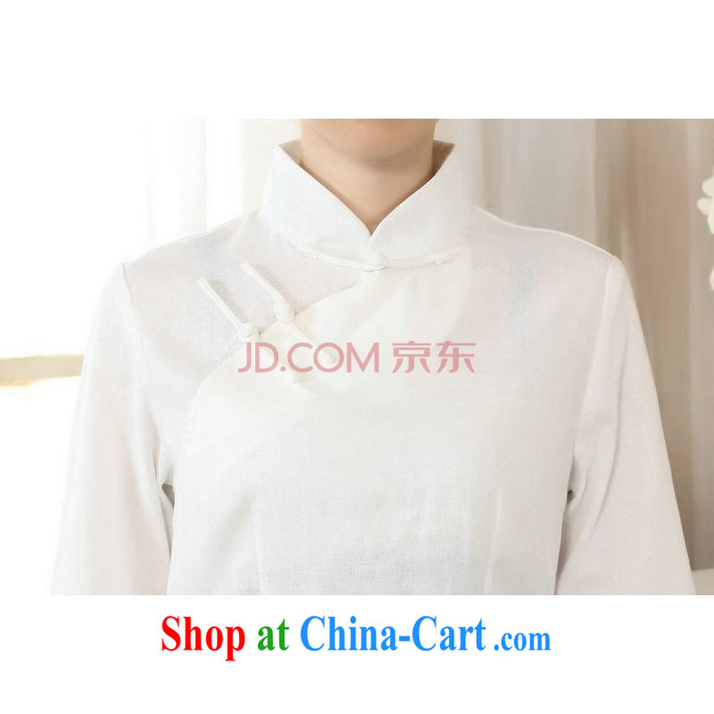 Uh, Ms. JOSEPH Tang Women's clothes summer T-shirt, cotton for the hand-painted Chinese Han-female improved Chinese cuff in white XXL, Joseph cotton, shopping on the Internet