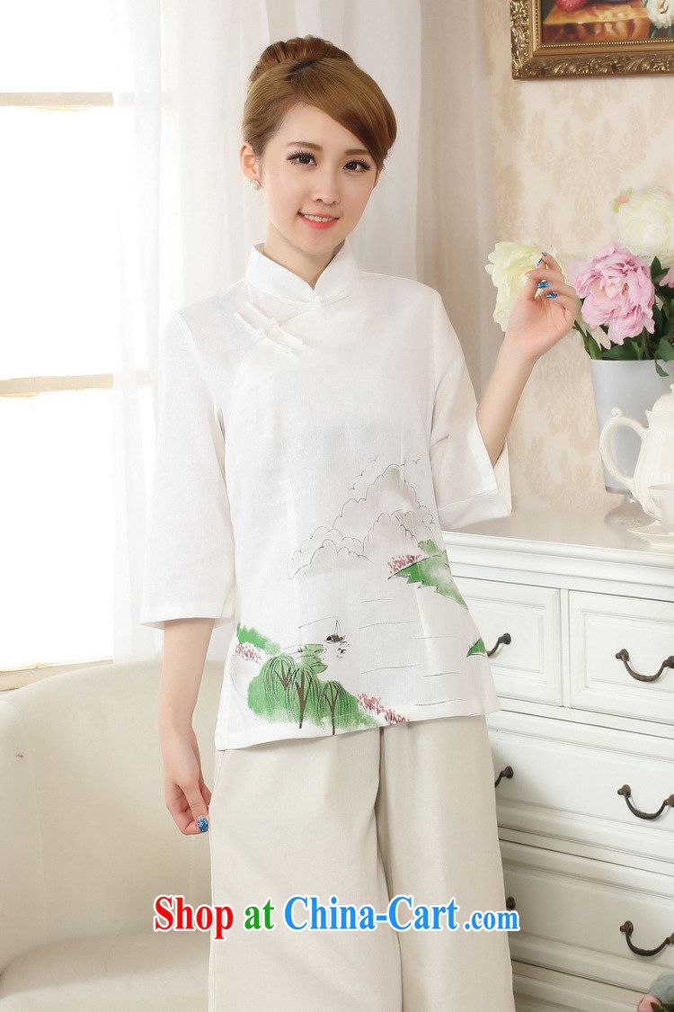 Uh, Ms. JOSEPH Tang Women's clothes summer T-shirt, cotton for the hand-painted Chinese Han-female improved Tang in cuff - B pink XXL pictures, price, brand platters! Elections are good character, the national distribution, so why buy now enjoy more preferential! Health