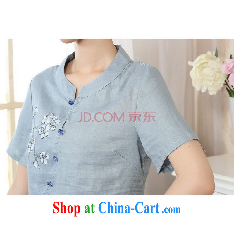Uh, Ms. JOSEPH Tang Women's clothes summer wear T-shirt short-sleeved cotton Ma hand-painted shirt ethnic wind female picture color XXL, Joseph cotton, shopping on the Internet