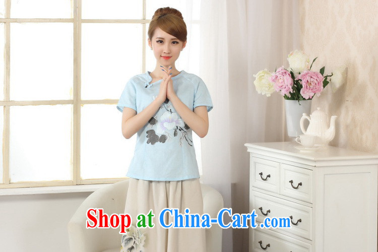 Uh, Ms. JOSEPH Tang Women's clothes summer wear T-shirt short-sleeved cotton Ma hand-painted shirt ethnic wind female picture color XXL pictures, price, brand platters! Elections are good character, the national distribution, so why buy now enjoy more preferential! Health