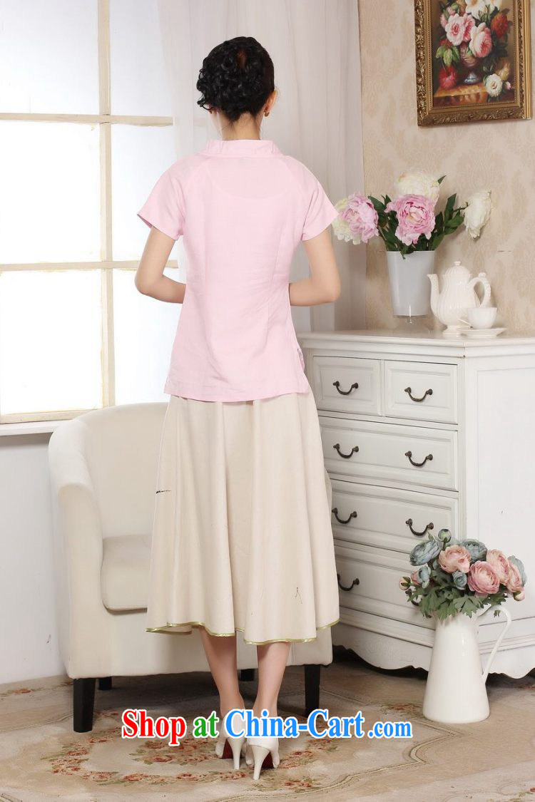 Uh, Ms. JOSEPH Tang Women's clothes summer wear T-shirt, cotton for the hand-painted Chinese Han-female improved Tang replace short-sleeved pink XXL pictures, price, brand platters! Elections are good character, the national distribution, so why buy now enjoy more preferential! Health
