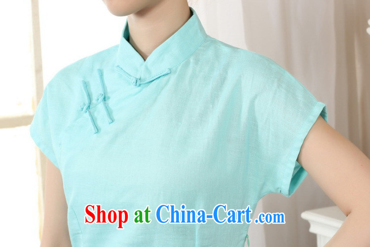 Uh, Ms. JOSEPH Tang Women's clothes summer wear T-shirt, cotton for the hand-painted Chinese Han-female improved Tang replace short-sleeve - C Lake blue XXL pictures, price, brand platters! Elections are good character, the national distribution, so why buy now enjoy more preferential! Health