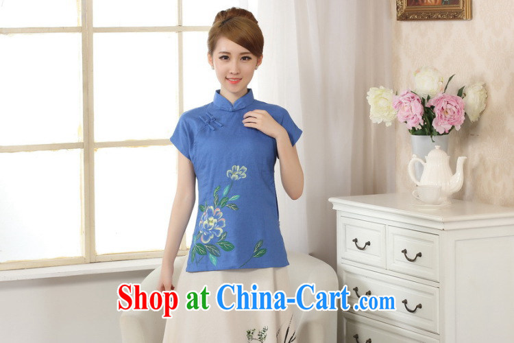 Uh, Ms. JOSEPH Tang Women's clothes summer wear T-shirt, cotton for the hand-painted Chinese Han-female improved Tang replace short-sleeve - A dark XXL pictures, price, brand platters! Elections are good character, the national distribution, so why buy now enjoy more preferential! Health
