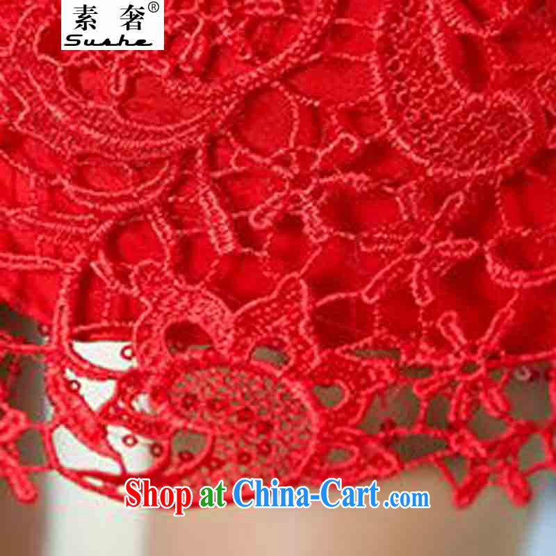 luxury of 2015 New Red lace bridal wedding dresses bows clothes and stylish high-end dresses retro crowsfoot toast wedding long gown beauty red XXXL, extravagance, and shopping on the Internet