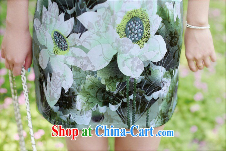 100 million Dollar City summer 2015 new female improved short cheongsam dress style ladies elegant beauty package and graphics thin the retro dresses 6968 Green lotus M pictures, price, brand platters! Elections are good character, the national distribution, so why buy now enjoy more preferential! Health