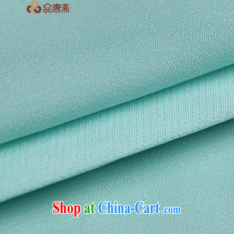 Mr Tang, Id al-Fitr, the new 2015 National wind retro beauty 7 cuff Chinese clothing improved cheongsam shirt light green L, Tang id al-Fitr, shopping on the Internet