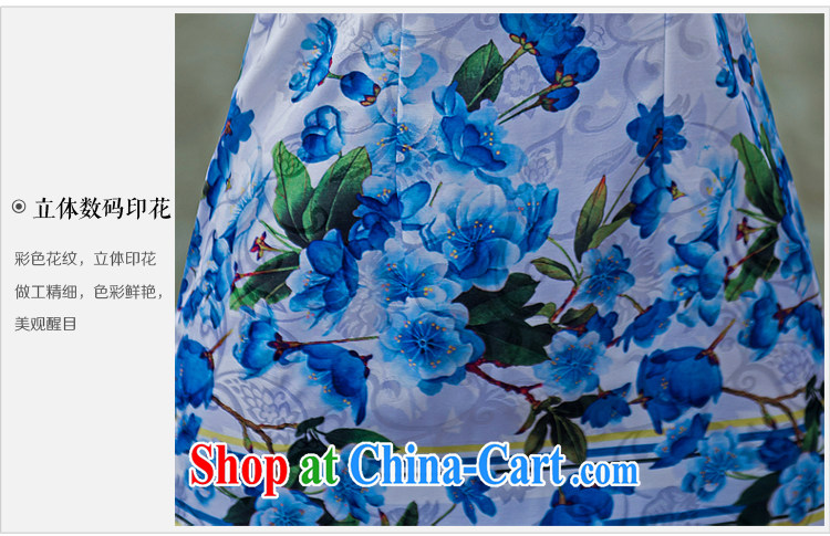 2015 President Taylor Martin new charm blue and white porcelain flowers daily outfit short, Beauty packages and improved cheongsam dress girls white XXL pictures, price, brand platters! Elections are good character, the national distribution, so why buy now enjoy more preferential! Health