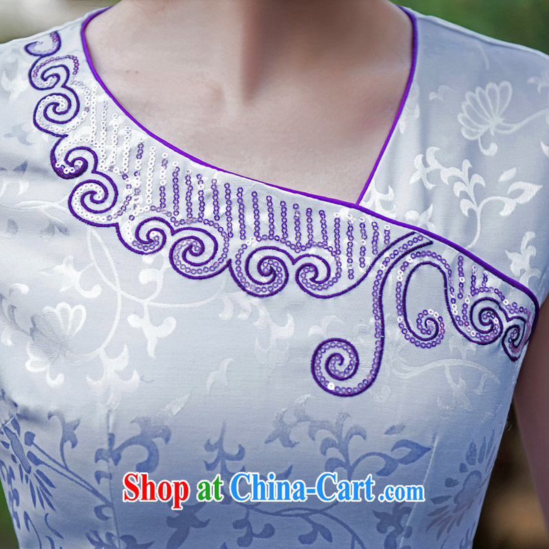 New low for cultivating graphics thin everyday dresses short improved elegant cheongsam dress, summer dress dress girls white XXL, Taylor Martin (TAILEMARTIN), and, on-line shopping