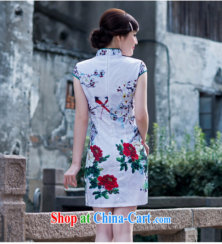 Martin Taylor spring 2015 retro improved the short cheongsam beauty package and elegant cheongsam dress girls white XXL pictures, price, brand platters! Elections are good character, the national distribution, so why buy now enjoy more preferential! Health