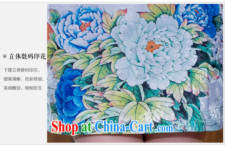 Taylor Martin three-dimensional embossed jacquard cotton low-collar cheongsam daily video thin improved short cheongsam dress spring and summer white XXL pictures, price, brand platters! Elections are good character, the national distribution, so why buy now enjoy more preferential! Health