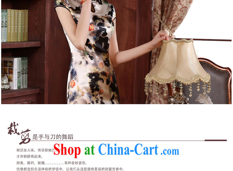 pro-am 2015 New Spring Summer retro improved stylish upmarket silk dos santos Ms. Silk Cheongsam dress dress light gray 2 XL - 5 Day Shipping pictures, price, brand platters! Elections are good character, the national distribution, so why buy now enjoy more preferential! Health