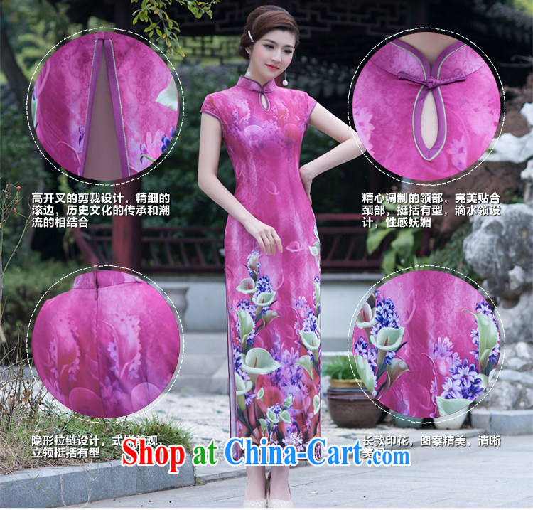 2015 Taylor Martin new spring and summer long cheongsam high on the truck retro improved beauty and elegant qipao skirts daily banquet peach XXL pictures, price, brand platters! Elections are good character, the national distribution, so why buy now enjoy more preferential! Health