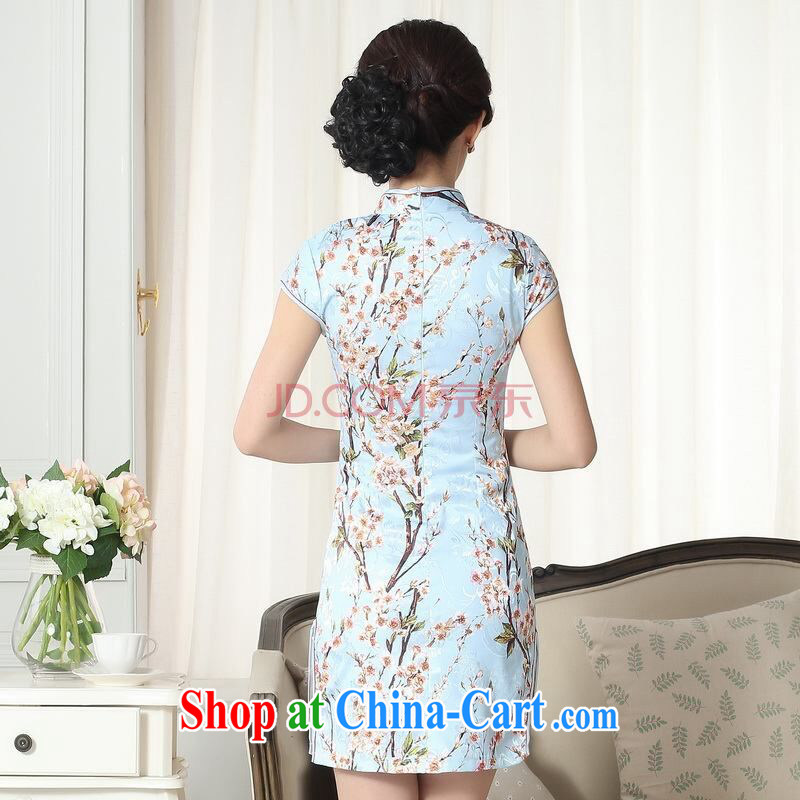 And Jing Ge jacquard cotton daily Chinese qipao cultivating short cheongsam picture color 2 XL, Miss Au King pavilion, shopping on the Internet