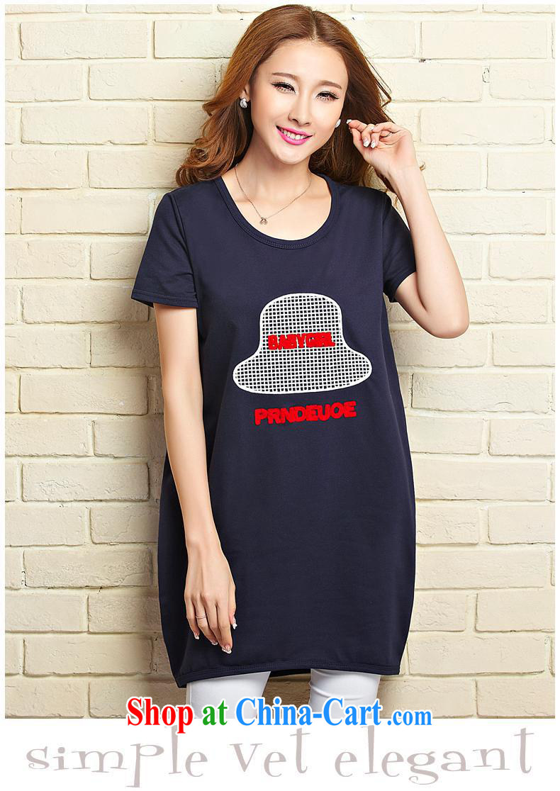 hamilton 2015 summer new female Korean loose the Code T shirt hat stamp duty, long T pension blue XL pictures, price, brand platters! Elections are good character, the national distribution, so why buy now enjoy more preferential! Health