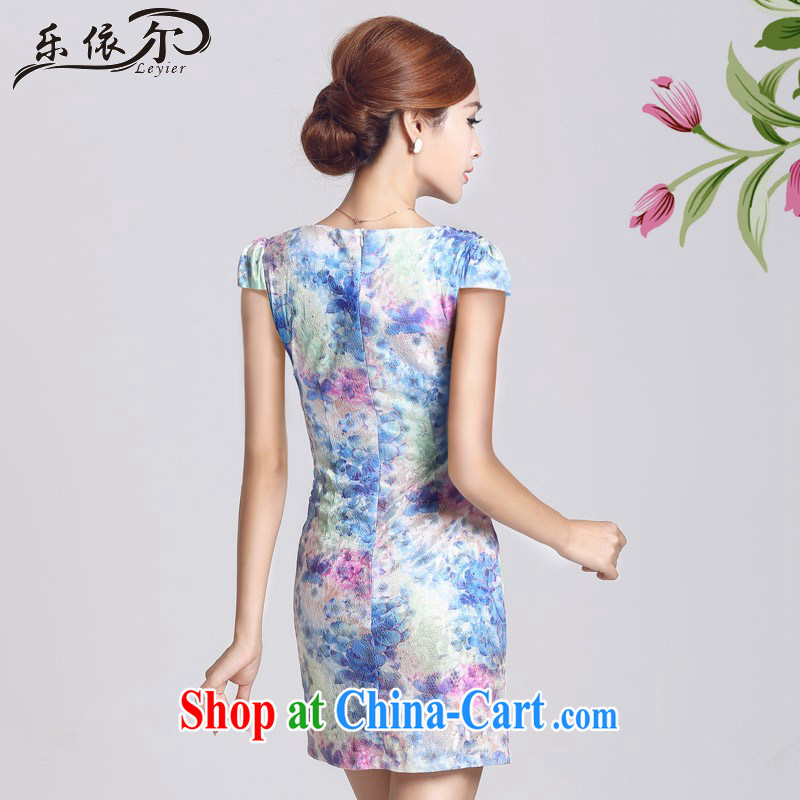 And, in accordance with a short-sleeved improved retro dresses dresses beauty package and daily lady short cheongsam LYE 66,622 red L, in accordance with (leyier), online shopping
