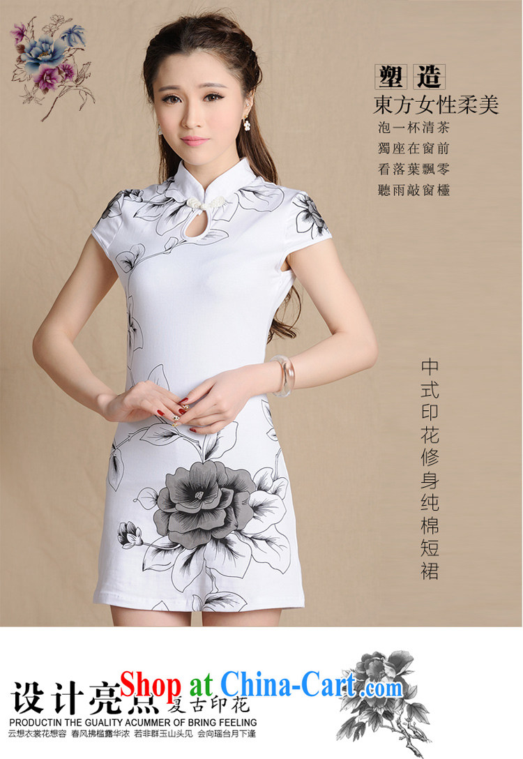 First, summer 2015 the new female Chinese stamp duty cultivating cotton skirts dresses ethnic wind painting antique dresses female white XXL pictures, price, brand platters! Elections are good character, the national distribution, so why buy now enjoy more preferential! Health