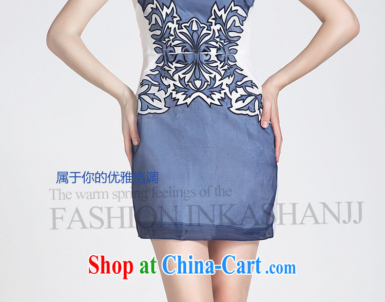 The 2015 spring and summer European root yarn embroidered a waist short-sleeve dresses retro elegant qipao stamp duty Po blue XL pictures, price, brand platters! Elections are good character, the national distribution, so why buy now enjoy more preferential! Health