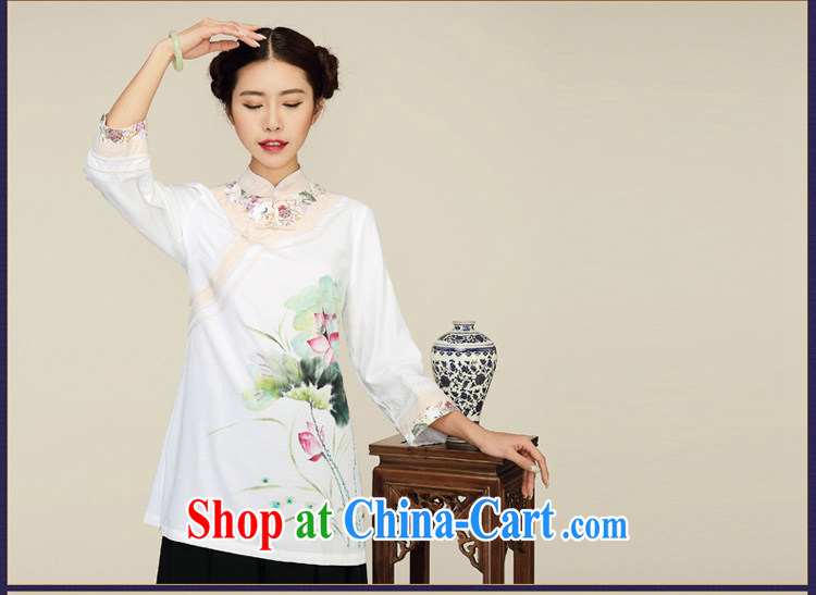 Mr Tang, Id al-Fitr spring new 2015 China wind retro beauty long cotton Ma improved cheongsam shirt female white L pictures, price, brand platters! Elections are good character, the national distribution, so why buy now enjoy more preferential! Health