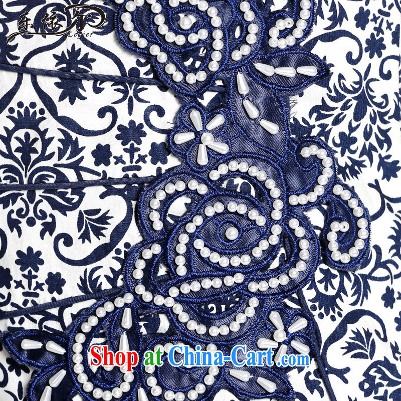 And, according to Cheong Wa Dae dresses and white porcelain antique Ethnic Wind improved cheongsam dress daily retro LYE 66,615 blue and white porcelain XXL, in accordance with (leyier), online shopping