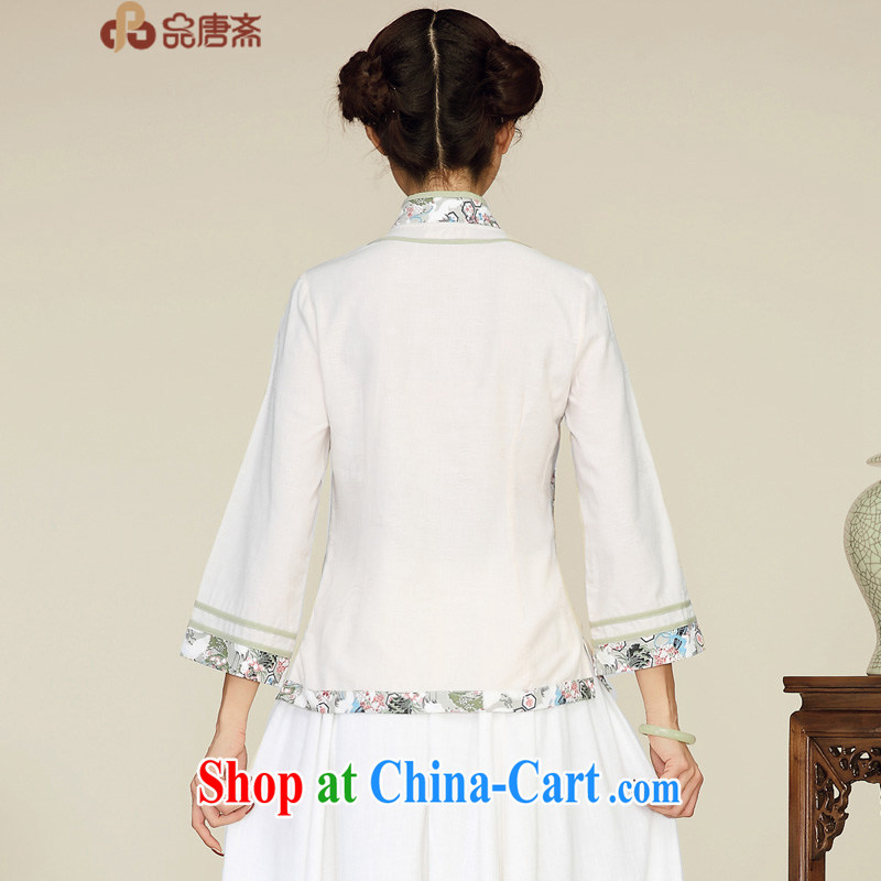 Mr Henry Tang, Id al-Fitr, the new 2015 National wind original cotton Ma long-sleeved improved Chinese Chinese T-shirt girl raw linen color L, Tang ID al-Fitr, shopping on the Internet