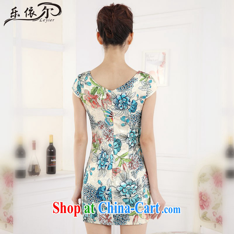 And, in accordance with short cheongsam dress girls retro stamp improved embroidery flower girl dresses daily LYE 66,610 green L, in accordance with (leyier), shopping on the Internet