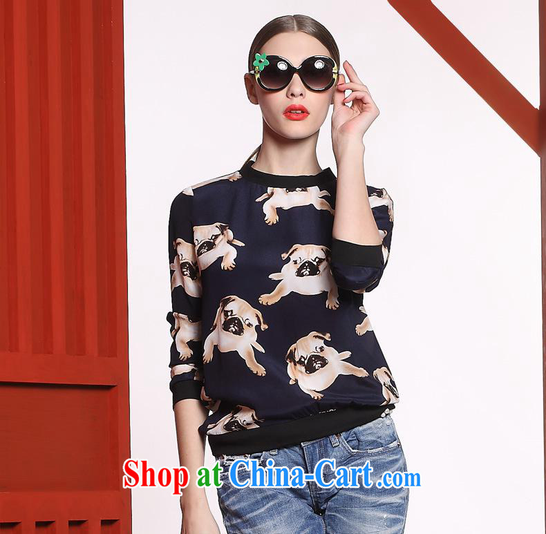 Close deals with clothing * Flag printed spring 2015 the Jurchen, stamp T shirts short sleeve head 100 to ground and stylish shirt animal blue XL pictures, price, brand platters! Elections are good character, the national distribution, so why buy now enjoy more preferential! Health