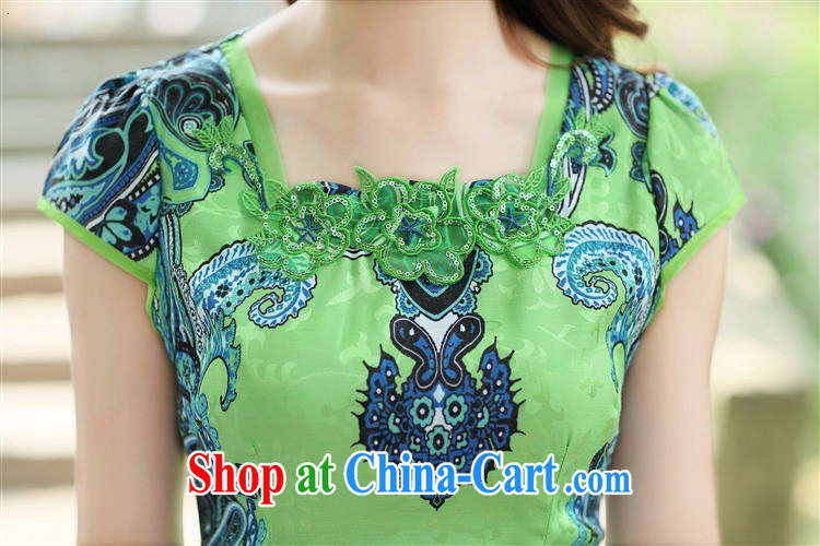 Silent Spring Summer 2015 women's clothing new dresses daily improvement and stylish party for Mrs female beauty antique dresses stamp duty cheongsam dress 8808 yellow XXL pictures, price, brand platters! Elections are good character, the national distribution, so why buy now enjoy more preferential! Health