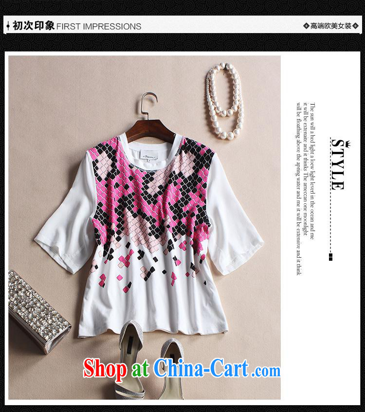 Close deals with clothing * 2015 spring and summer New Female European sites in Europe and loose silk stitching stamp T-shirt T shirts white XL pictures, price, brand platters! Elections are good character, the national distribution, so why buy now enjoy more preferential! Health