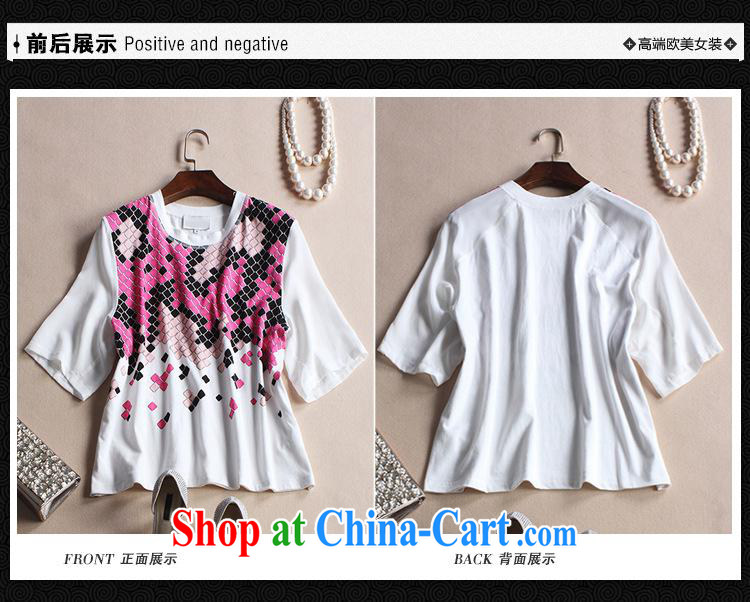 Close deals with clothing * 2015 spring and summer New Female European sites in Europe and loose silk stitching stamp T-shirt T shirts white XL pictures, price, brand platters! Elections are good character, the national distribution, so why buy now enjoy more preferential! Health