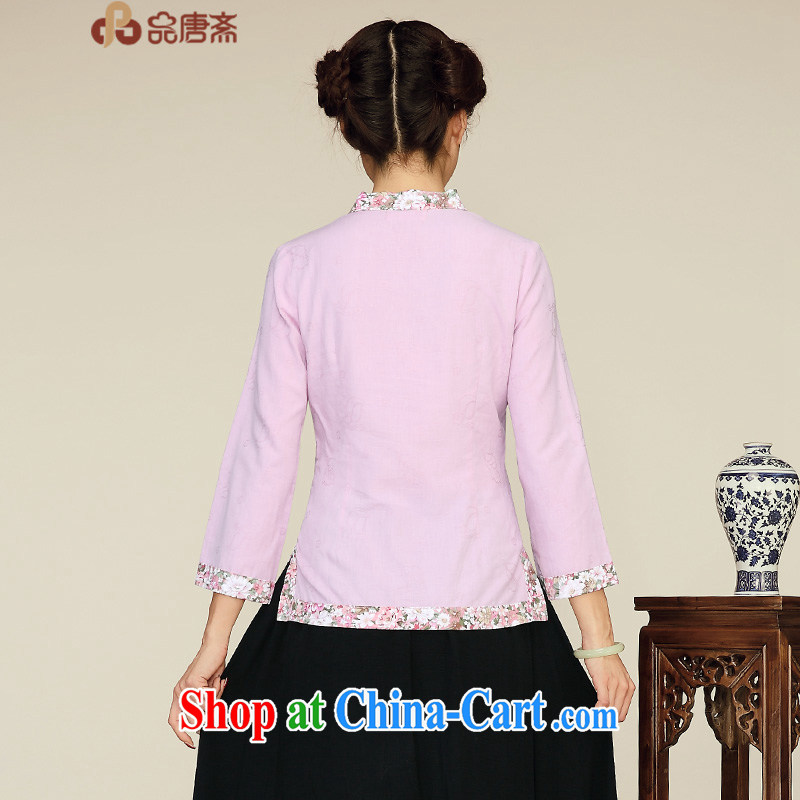 Mr Henry Tang, Id al-Fitr, the new 2015 National wind cotton the retro improved Chinese Tang on T-shirt girl light purple XL, Tang ID al-Fitr, shopping on the Internet