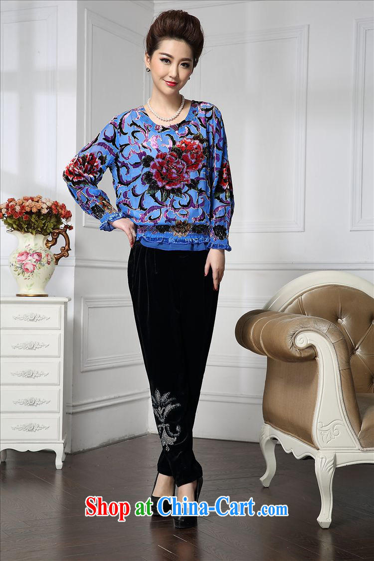 Forest narcissus 2015 spring loaded on new modern luxury mom with relaxed and comfortable velour inserts Drill Down pants HGL - 4615 black XXXXL pictures, price, brand platters! Elections are good character, the national distribution, so why buy now enjoy more preferential! Health
