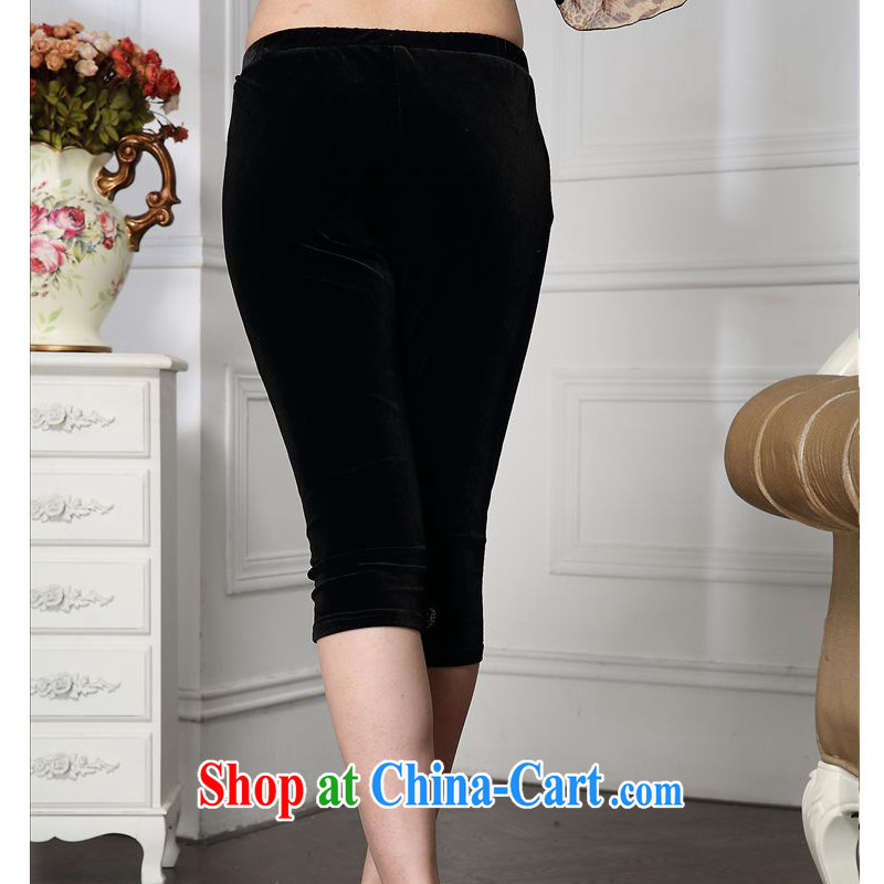 Forest narcissus Spring and Autumn 2015 the new stylish beauty parquet drill in 7 waist pants and comfortable plush down pants HGL - 4610 black XXXXL, forest narcissus (SenLinShuiXian), shopping on the Internet