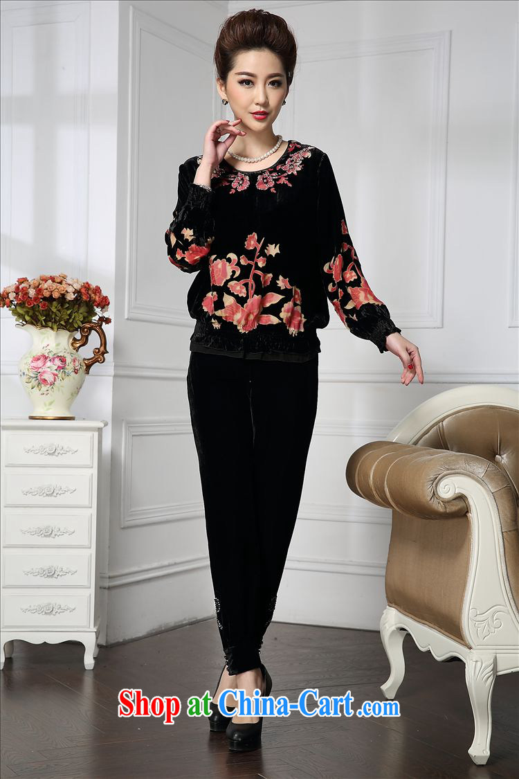 Forest narcissus 2015 spring loaded on new stylish pant legs wood drill mother black trousers and comfortable plush down pants HGL - 4604 black XXXXL pictures, price, brand platters! Elections are good character, the national distribution, so why buy now enjoy more preferential! Health