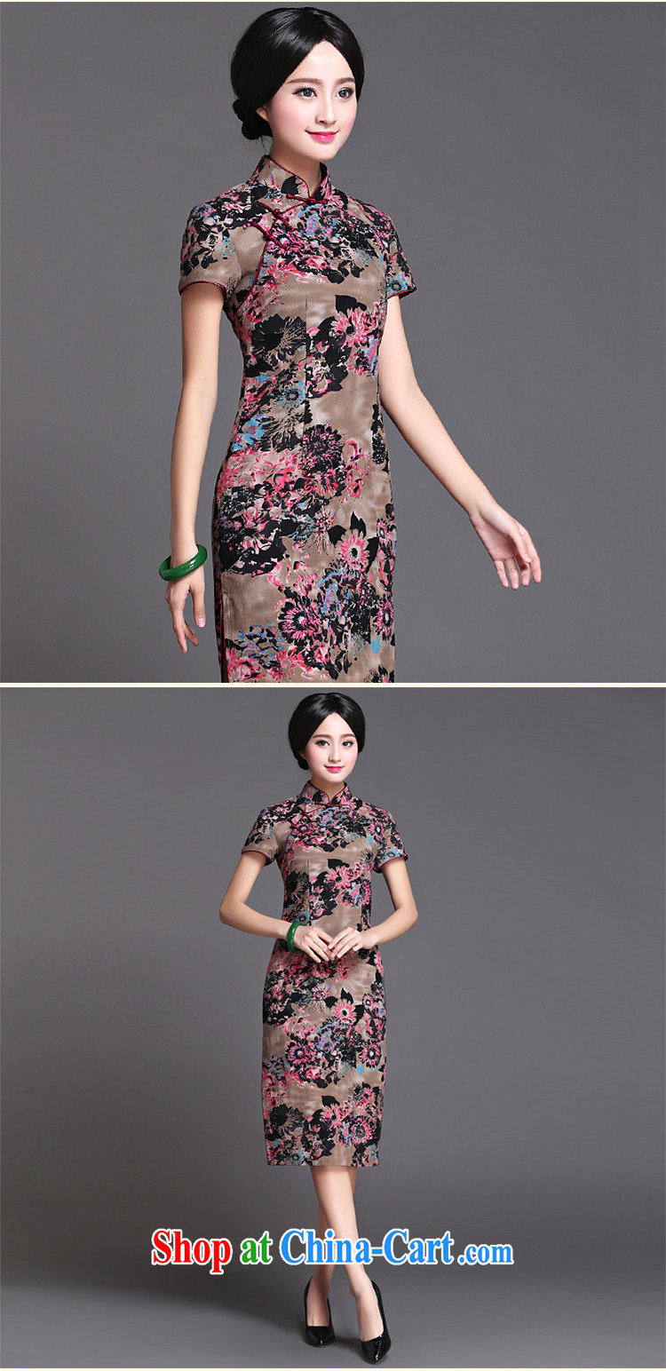 China classic 2015 summer, long Chinese qipao dress improved retro style, Ms. Yau Ma Tei cotton cheongsam floral XXXL pictures, price, brand platters! Elections are good character, the national distribution, so why buy now enjoy more preferential! Health