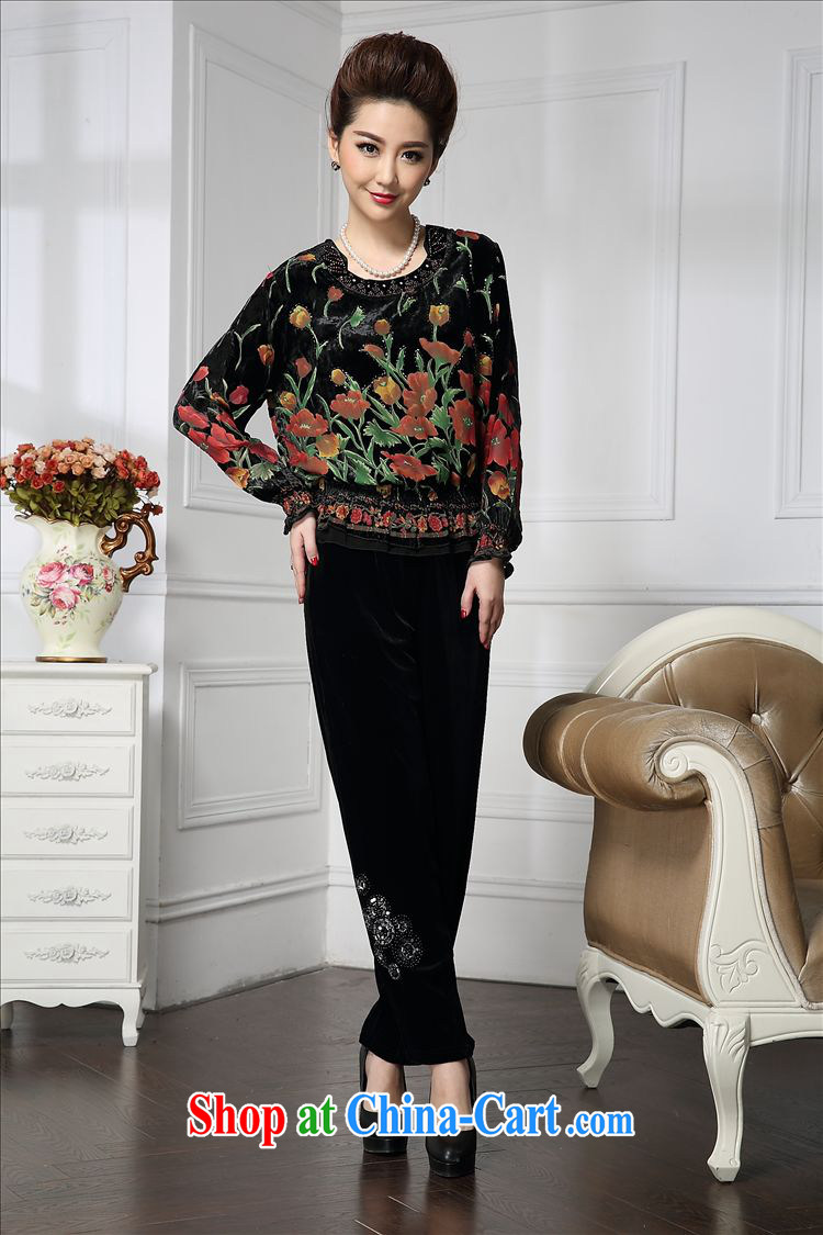 Forest narcissus 2015 spring loaded on new stylish wood drill beads, Elastic waist MOM pants comfortable plush down pants HGL - 4603 black L pictures, price, brand platters! Elections are good character, the national distribution, so why buy now enjoy more preferential! Health