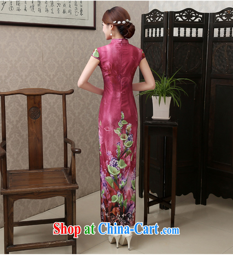 2015 new spring and summer long cheongsam dress short-sleeved retro improved cultivating the red cheongsam dress elegant banquet dress red XXL pictures, price, brand platters! Elections are good character, the national distribution, so why buy now enjoy more preferential! Health