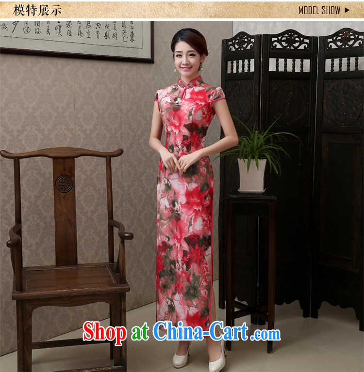 Martin Taylor 2015 spring and summer new daily long dresses retro improved cultivation video thin cheongsam dress large bonuses dress red XXL pictures, price, brand platters! Elections are good character, the national distribution, so why buy now enjoy more preferential! Health