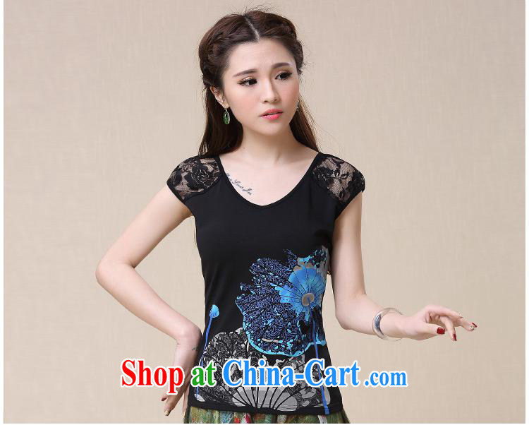 Black butterfly women summer 2015 New National wind stamp short-sleeved cotton shirt T women 9562 white 2XL pictures, price, brand platters! Elections are good character, the national distribution, so why buy now enjoy more preferential! Health