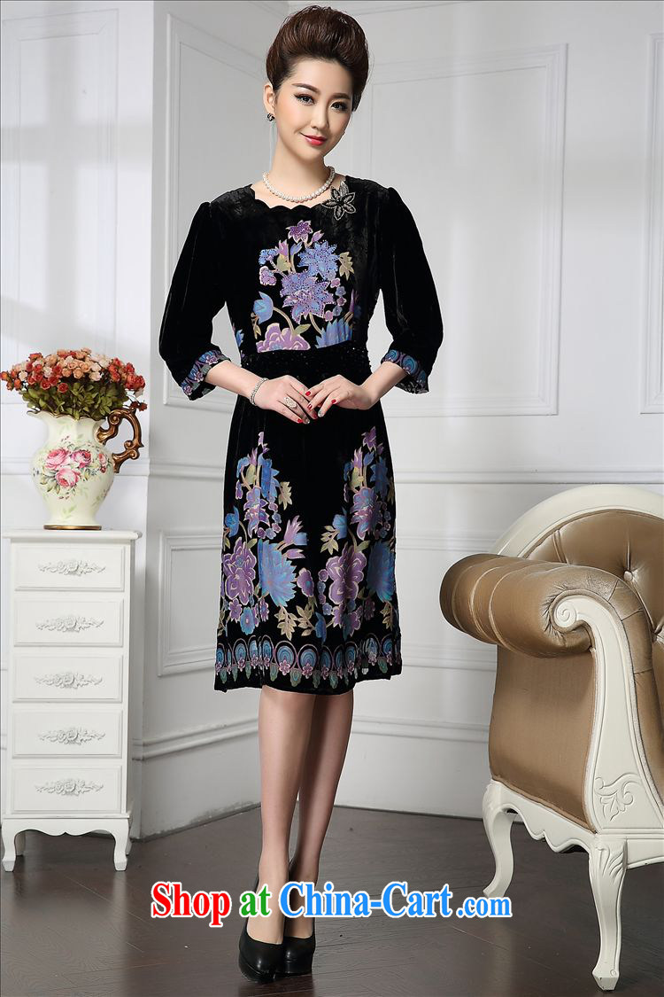Forest narcissus spring 2015 the new stylish wave with flowers, long sauna silk stitching velvet dress HGL - 667 blue XXXXL pictures, price, brand platters! Elections are good character, the national distribution, so why buy now enjoy more preferential! Health