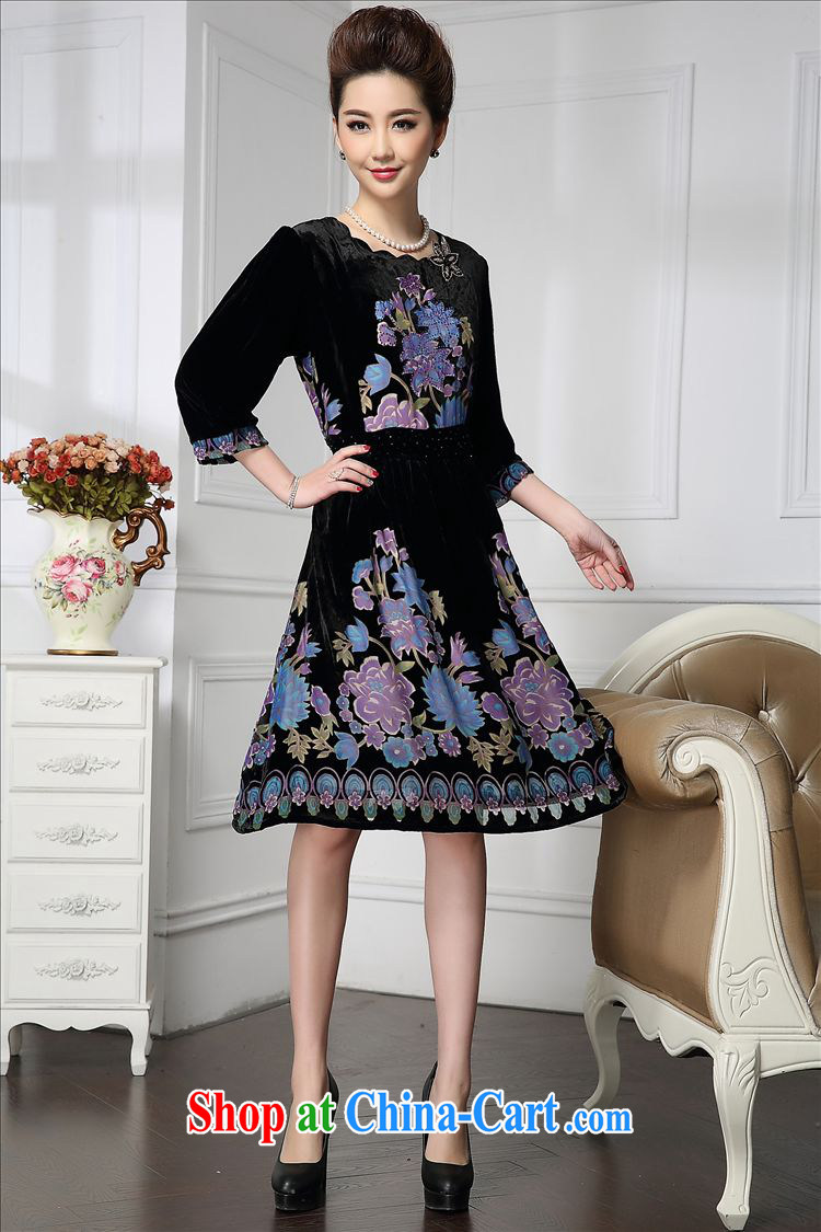 Forest narcissus spring 2015 the new stylish wave with flowers, long sauna silk stitching velvet dress HGL - 667 blue XXXXL pictures, price, brand platters! Elections are good character, the national distribution, so why buy now enjoy more preferential! Health
