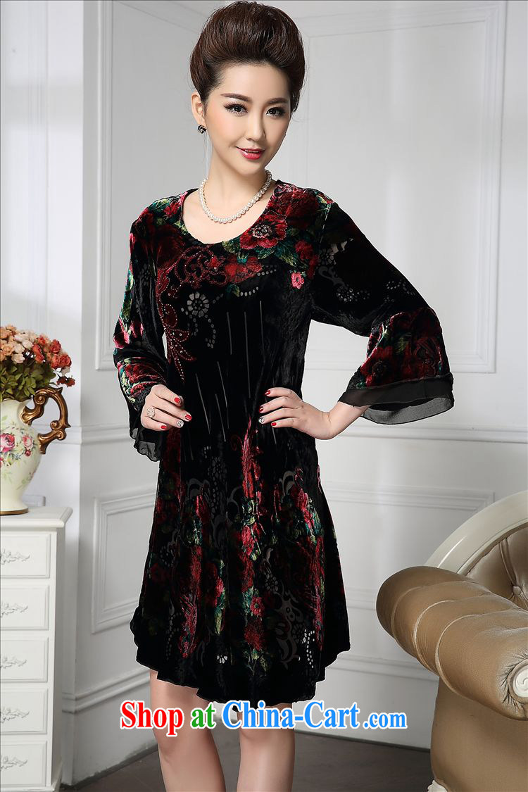 Forest narcissus spring 2015 the new stylish Palace wide sleeves manually staple Pearl flower, long sauna silk stitching velvet dress HGL - 666 wine red XXXXL pictures, price, brand platters! Elections are good character, the national distribution, so why buy now enjoy more preferential! Health